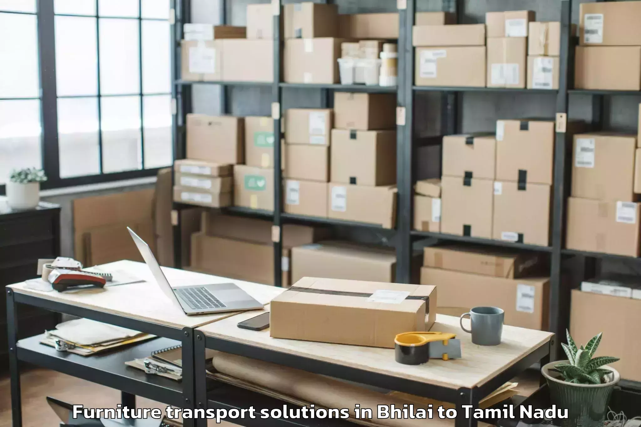 Efficient Bhilai to Mudukulathur Furniture Transport Solutions